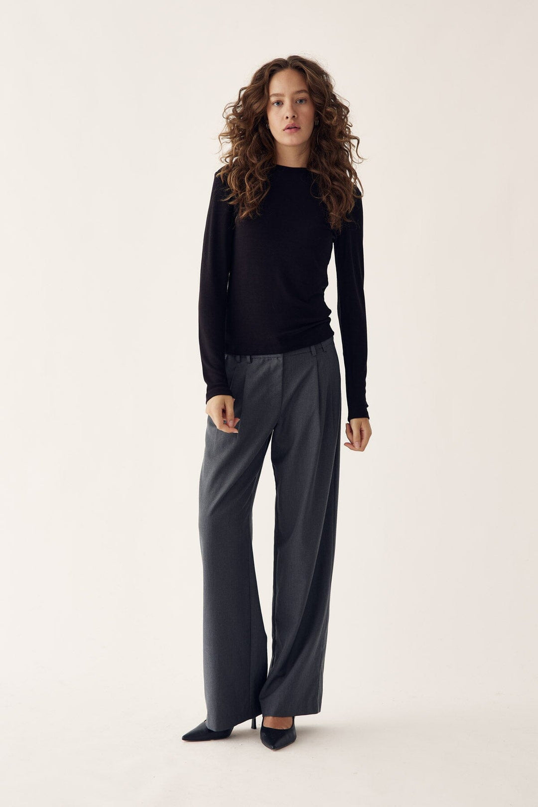 Noella - Lidie Ls Top 14090001 - 004 - Black Bluser 