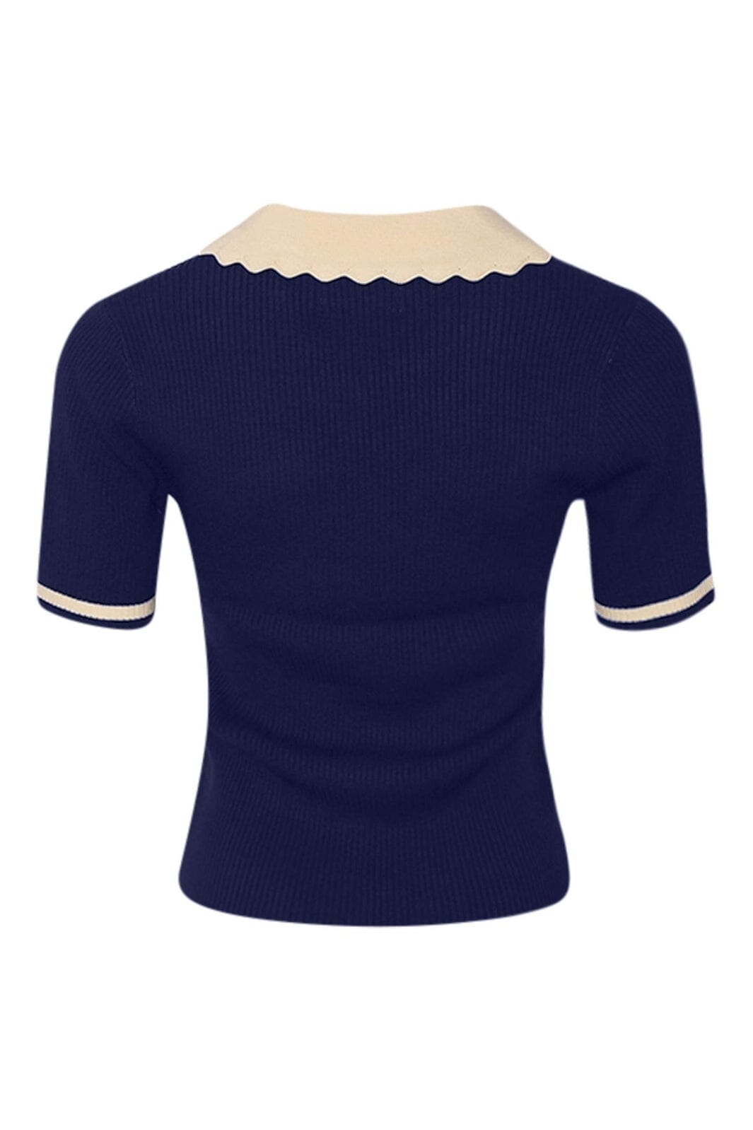 Noella - Lilo Polo Knit 13800002 - 1342 - Navy Sugar Combo Strikbluser 