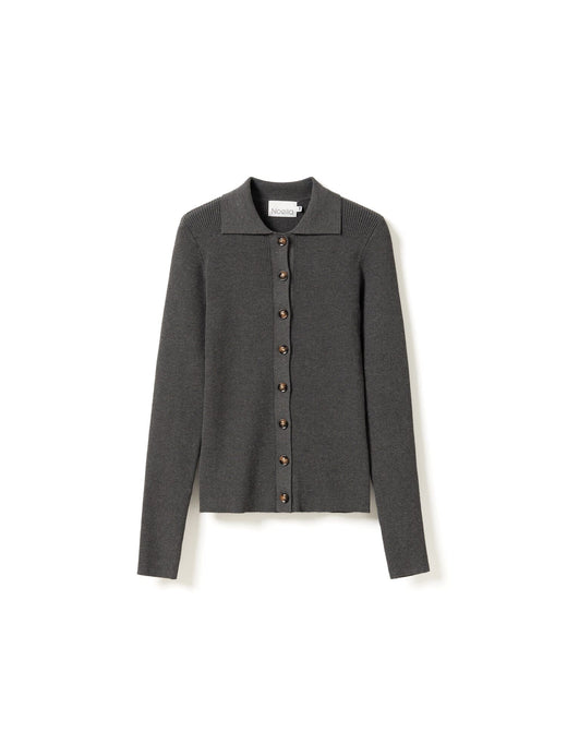 Noella - Livanna Knit Cardigan 13800005 - 972 - Medium Grey Mel. Cardigans 