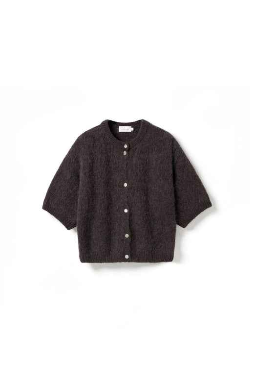 Noella - N-Kae Ss Knit Cardigan 15950003 - 674 - Chocolate