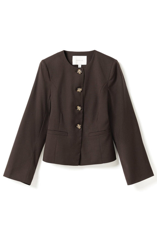 Noella - N-Kasaundra Ls Blazer 12700035 - 674 - Chocolate Blazere 