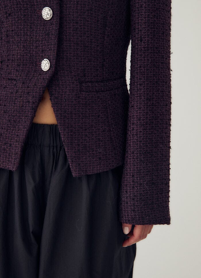 Noella - N-Kasaundra Ls Blazer 17180002 - 473 - Dark Plum Blazere 