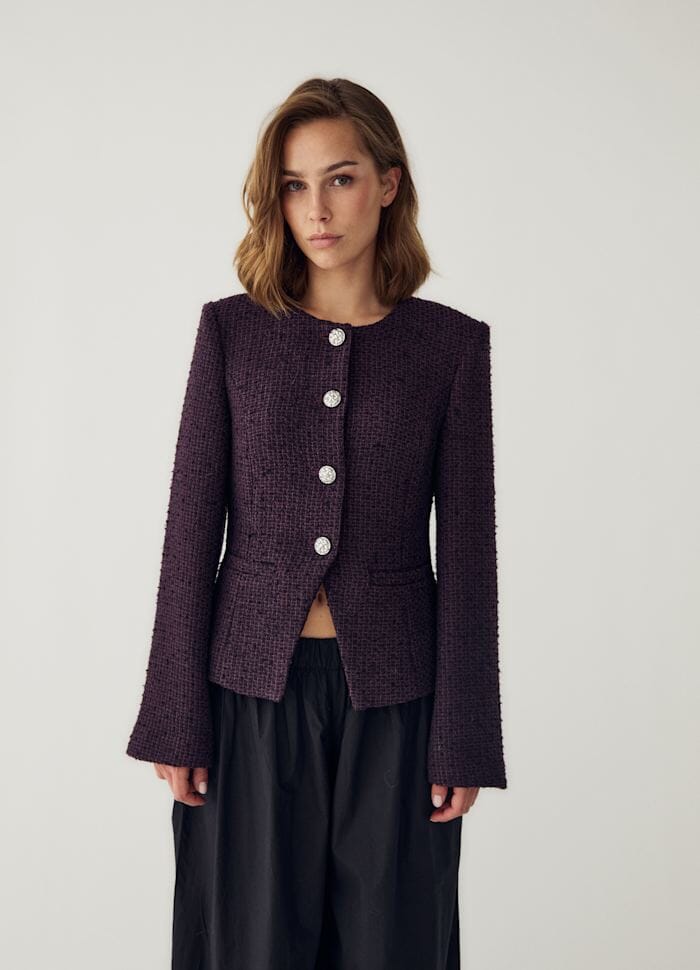 Noella - N-Kasaundra Ls Blazer 17180002 - 473 - Dark Plum Blazere 