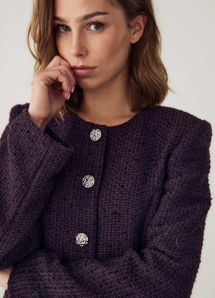 Noella - N-Kasaundra Ls Blazer 17180002 - 473 - Dark Plum Blazere 