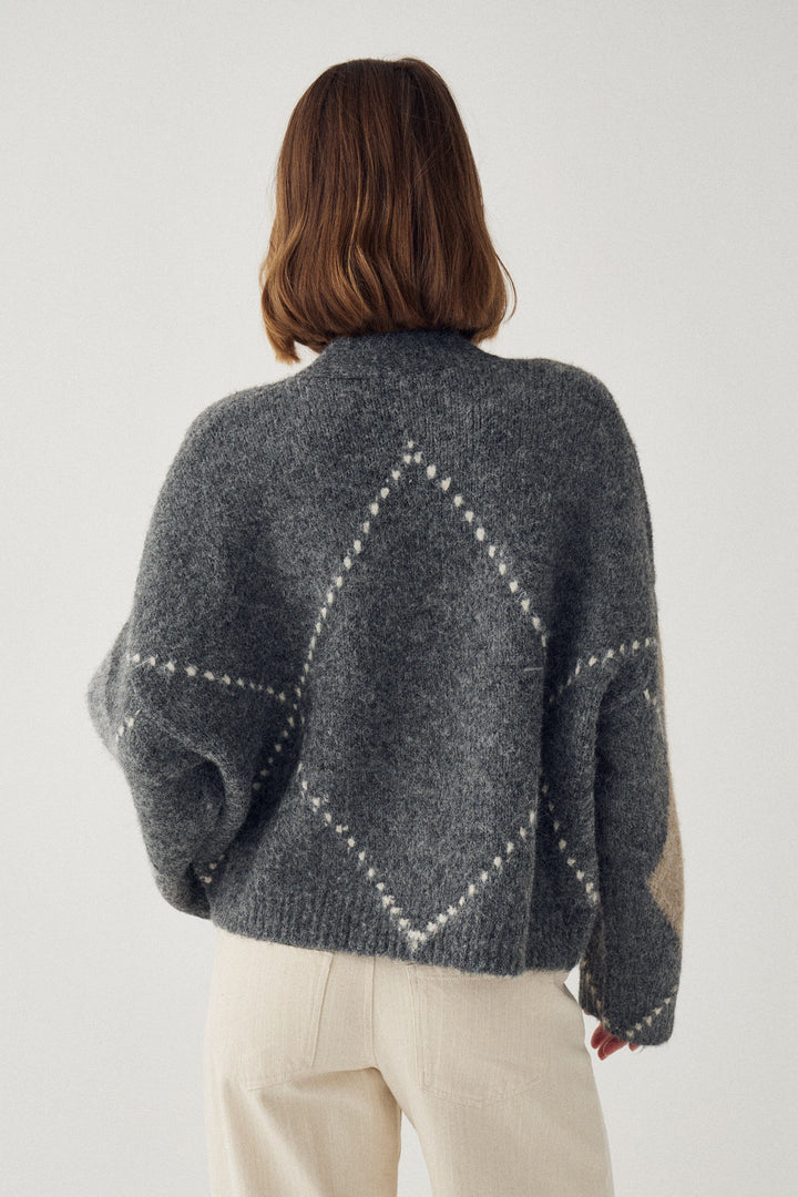Noella - N-Laiana Knit Cardigan 14670002 - 507 - Grey Mix Cardigans 