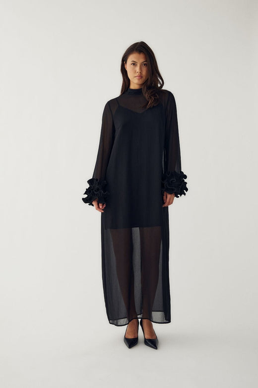 Noella - N-Latania Long Dress 14510005 - 004 - Black Kjoler 