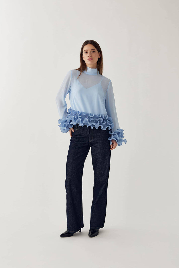 Noella - N-Latanietta Blouse 14510002 - 387 - Sky Blue Bluser 