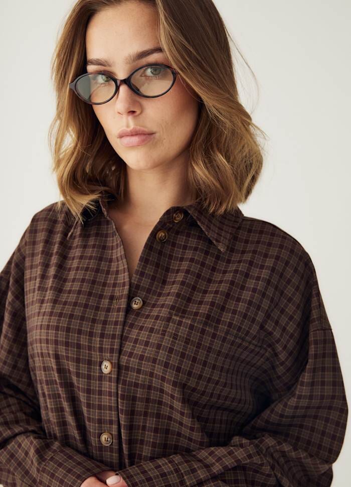 Noella - N-Lisa Shirt 16360003 - 1499 - Devana Brown Check Skjorter 
