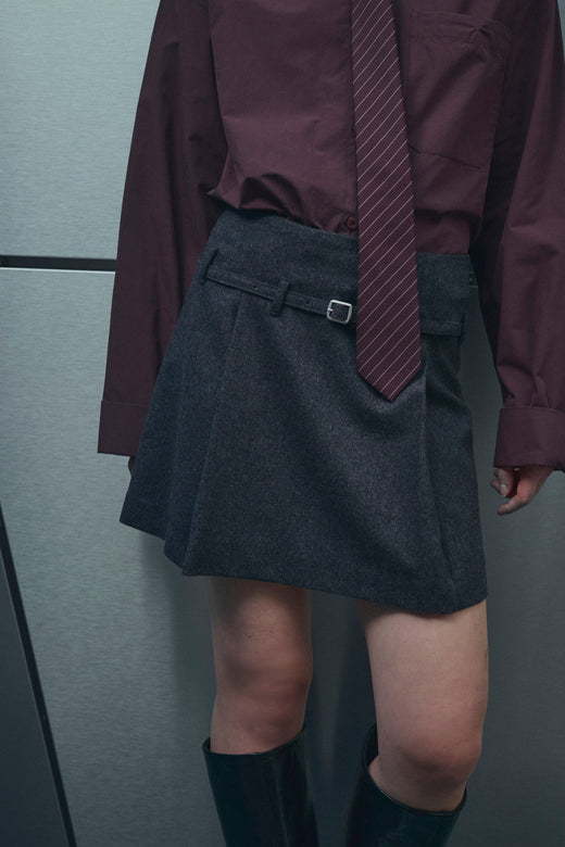 Noella - N-Madena Skirt 16390002 - 019 - Dark Grey Melange Nederdele 