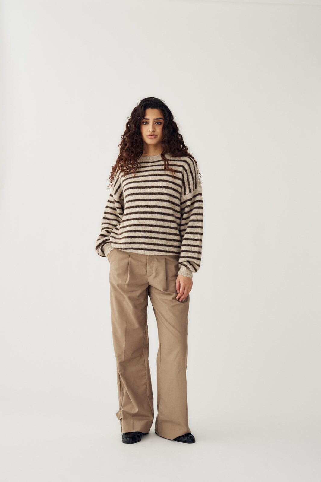 Noella - N-Mafalda Knit 16570001 - 1516 - Brown Sand Stripe