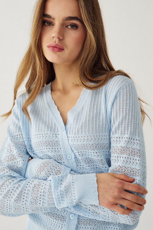 Noella - N-Margrit Knit Cardigan 16040001 - 016 - Light Blue Cardigans 