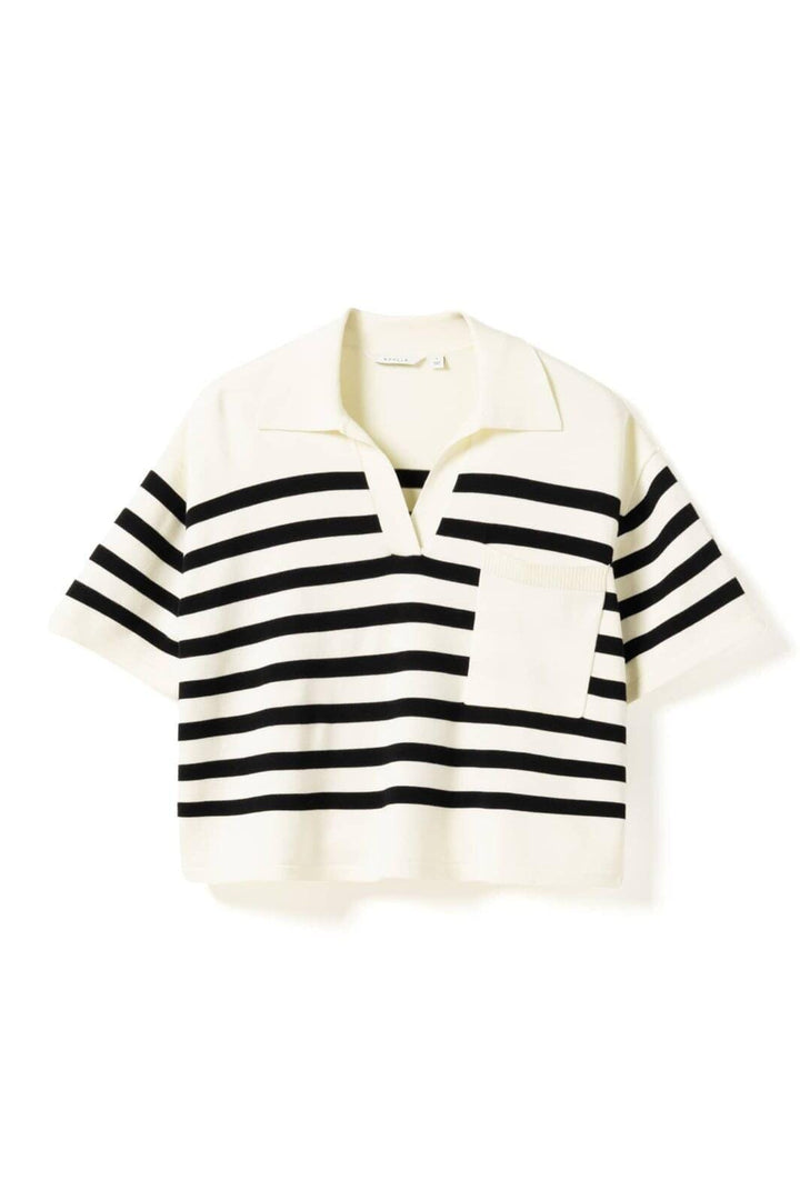 Noella - N-Maryann Knit 15540001 - 1454 - Darryll Black Stripe Strikbluser 