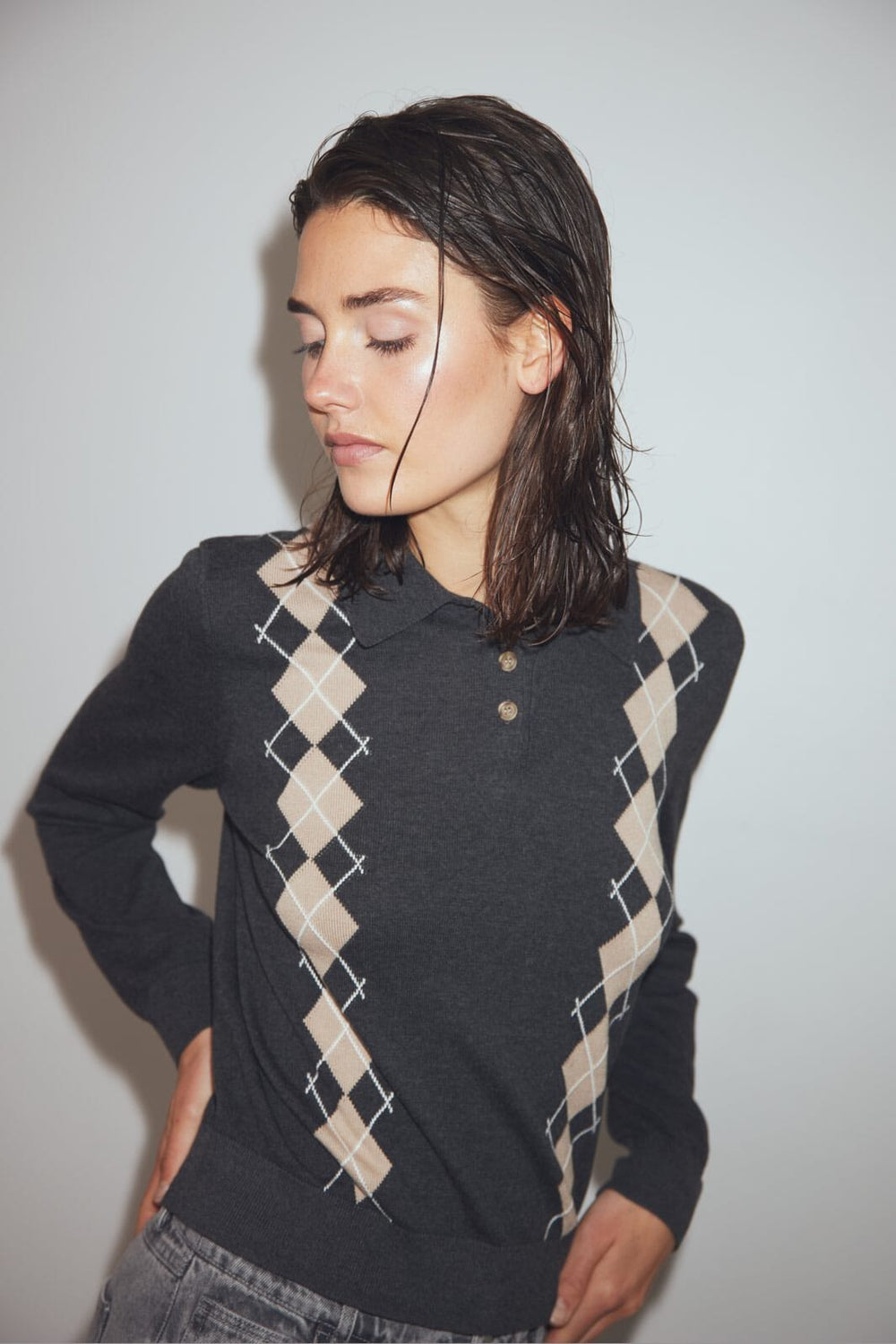 Noella - N-Maxine Knit 15000001 - 1428 - Dasha Grey Check