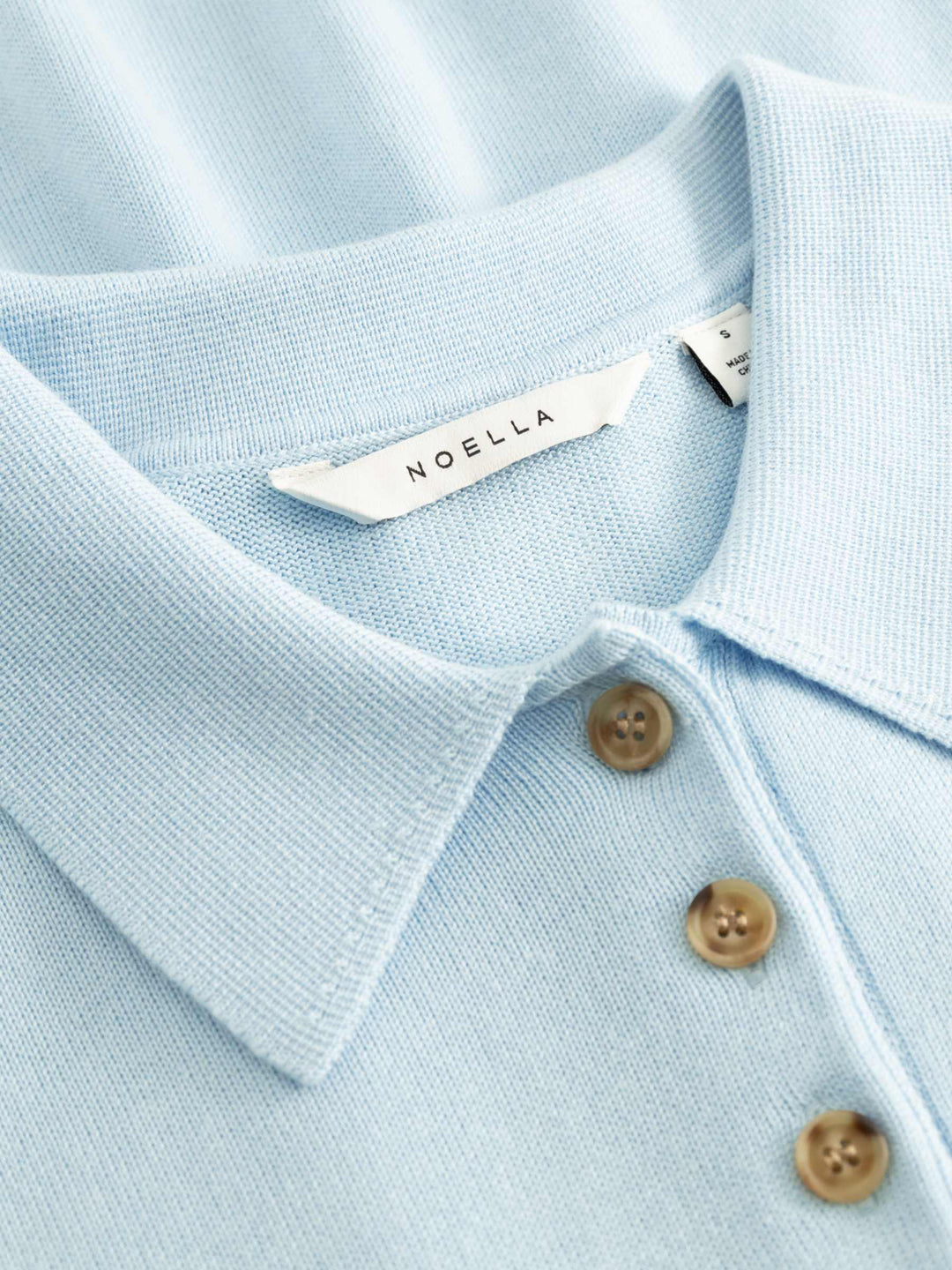 Noella - N-Maxine Sl Knit 14990002 - 975 - Air Blue Strikbluser 