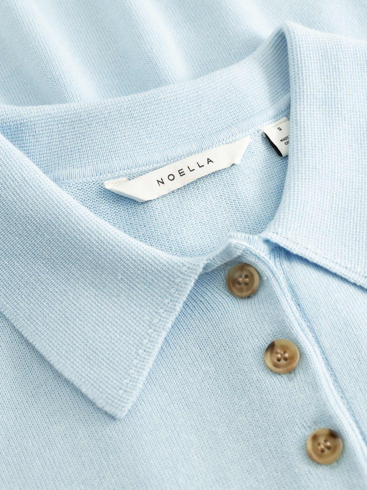 Noella - N-Maxine Sl Knit 14990002 - 975 - Air Blue Strikbluser 