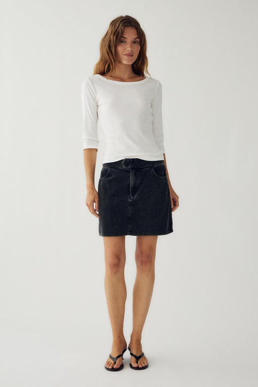 Noella - N-Merryll Skirt 16230006 - 1214 - Black Wash Nederdele 