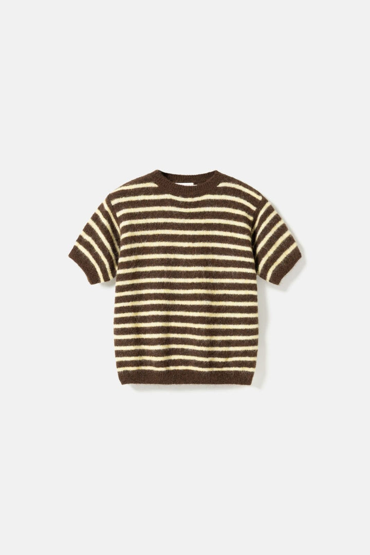Noella - N-Monikah Ss Knit 16570003 - 1536 - Brown Yellow Stripe