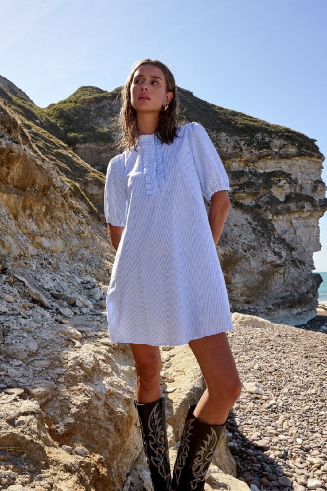 Noella - Renata Dress - Blue Stripe