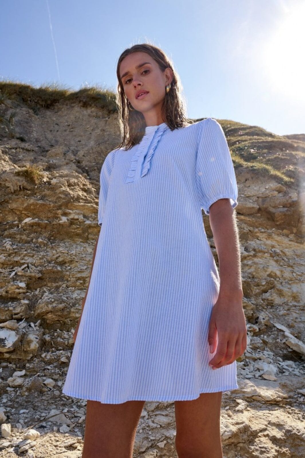 Noella - Renata Dress - Blue Stripe