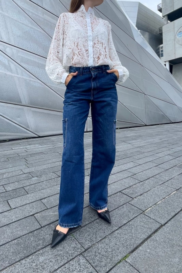 Noella - Rory Cargo Jeans - 188 Dark Blue Washed