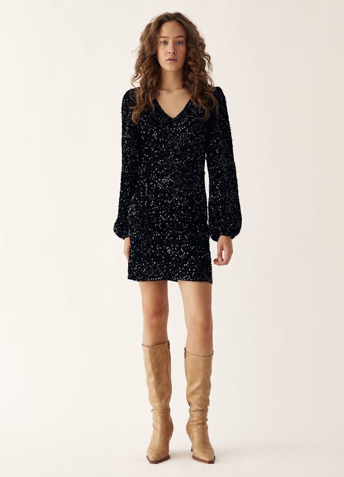 Noella - Teagan Sh Dress - 004 Black Kjoler 