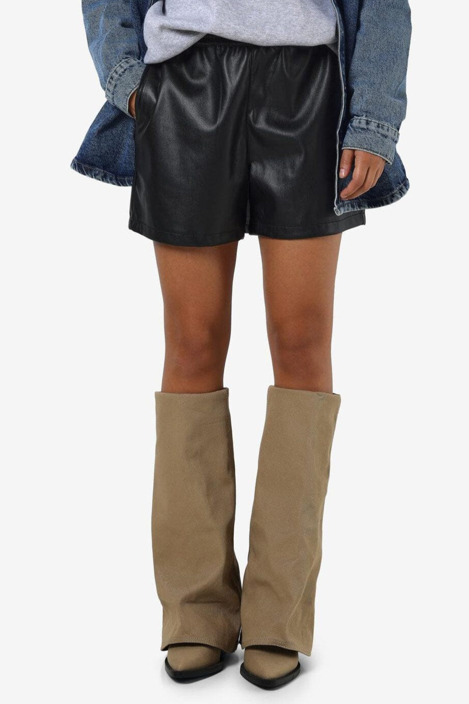 Noisy May - Nmandy Pu Shorts - 4416821 Black
