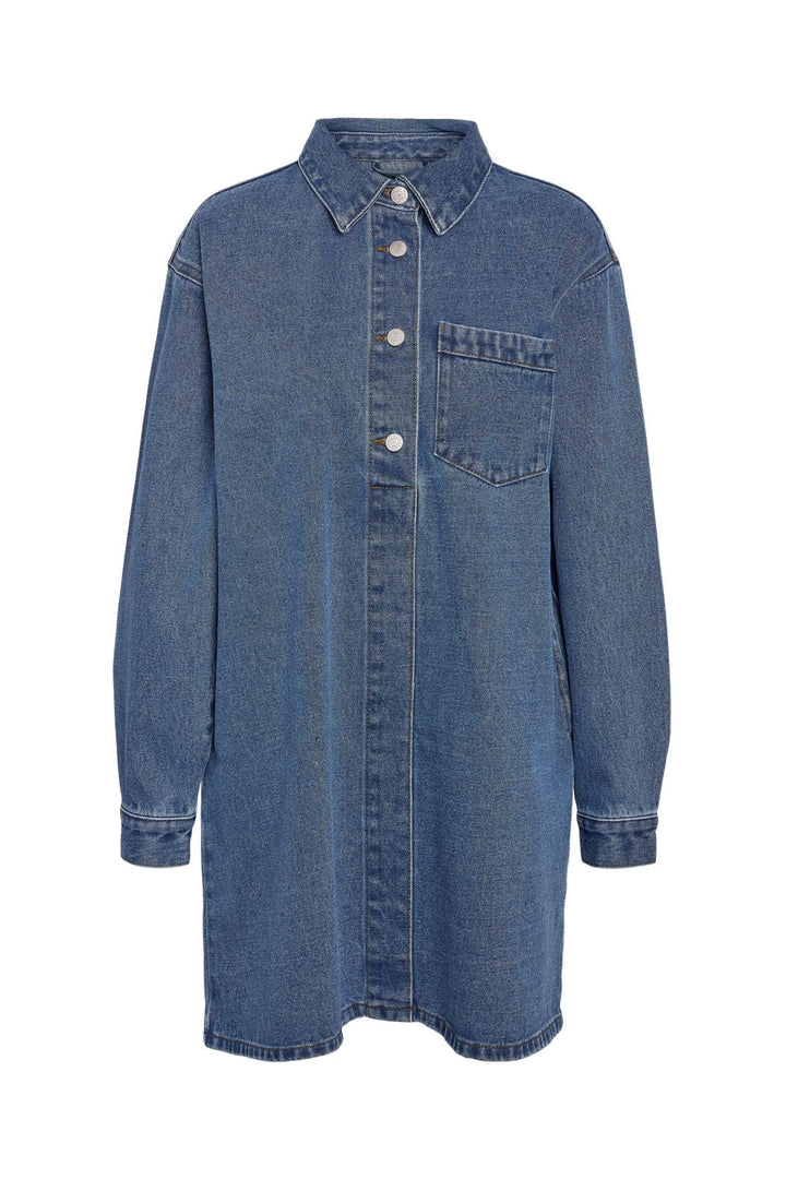 Noisy May - Nmdelilah L/S Regular Dress Vi564Mb - 4801391 Medium Blue Denim