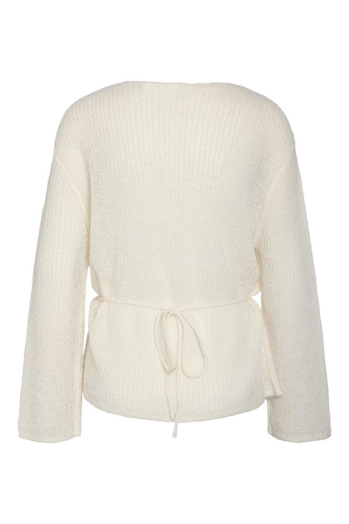 Noisy May - Nmesme L/S O-Neck Tie Knit Fwd - 5034349 Birch