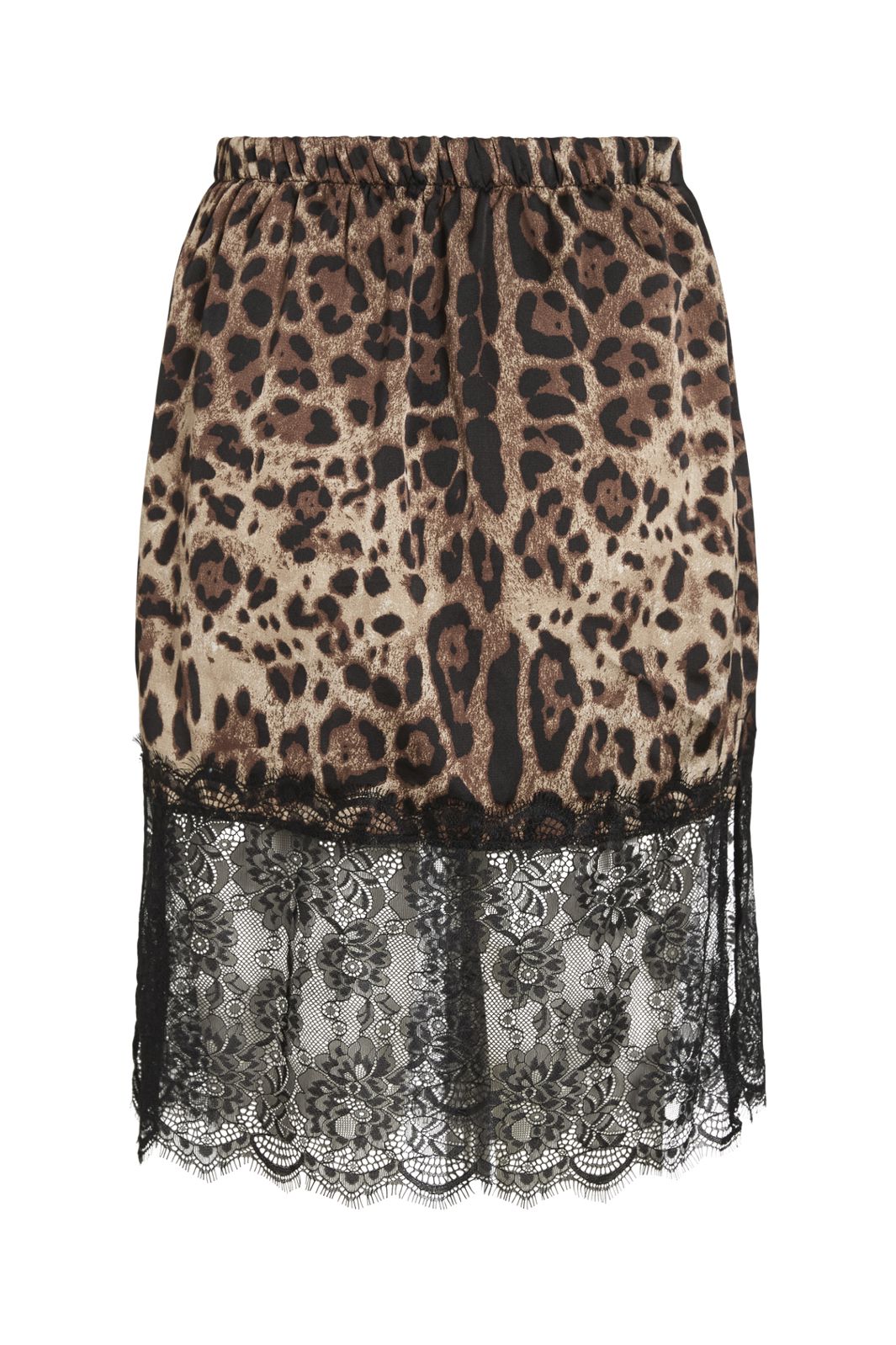 Noisy May - Nminferno Short Satin Lace Skirt - 5066315 Black Leo