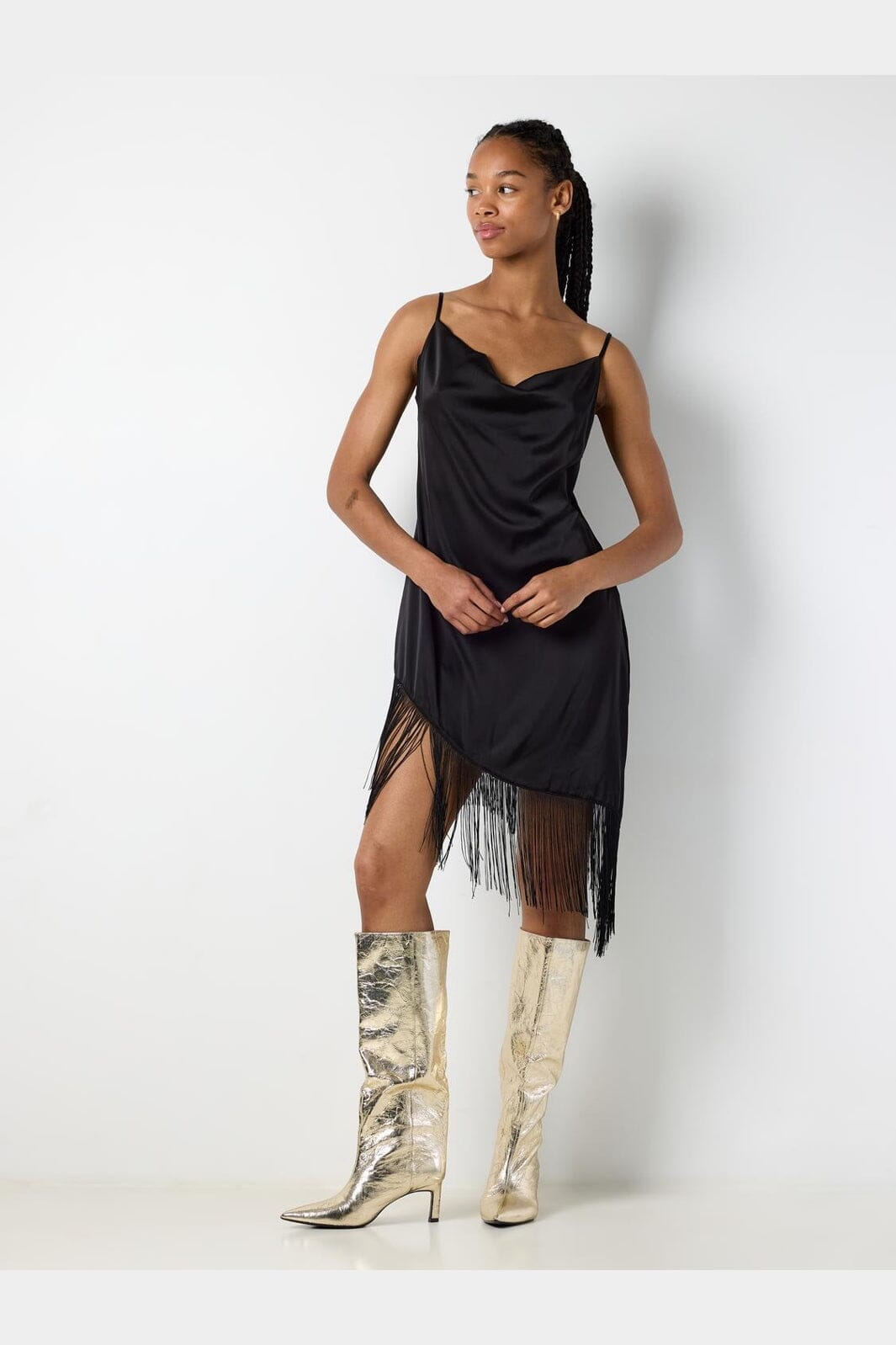 Noisy May - Nmjanet Singlet Fringe Dress - 5151735 Black