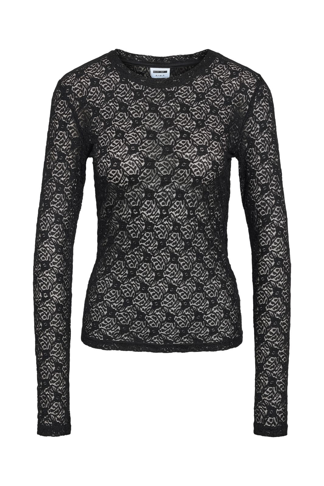 Noisy May - Nmjudith L/S Lace Top - 4793424 Black