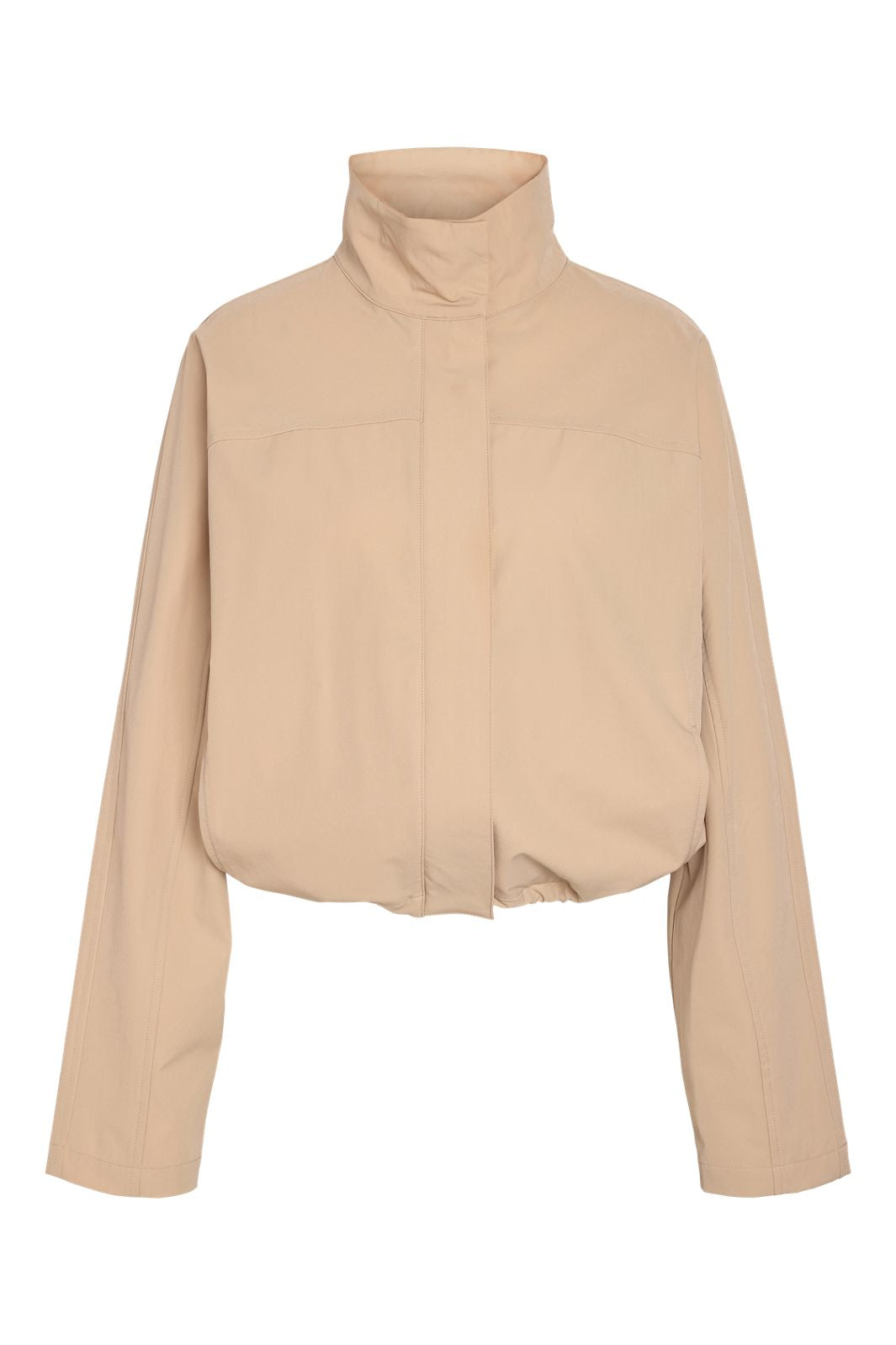 Noisy May - Nmkirby L/S Highneck Zip Jacket - 5091368 White Pepper