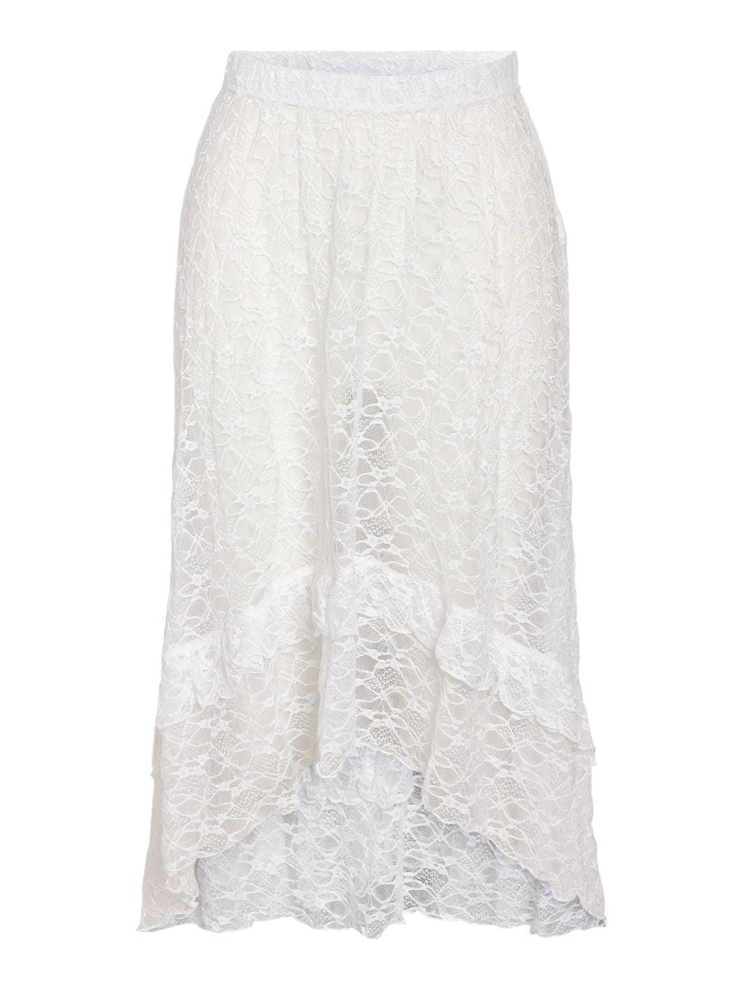 Noisy May - Nmlacey Nw Midi Skirt - 4755476 Bright White Nederdele 