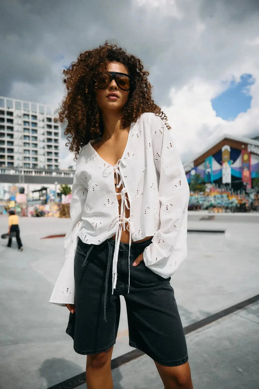 Noisy May - Nmmaisy Loose Shorts Az457Bl - 5070668 Black Denim Shorts 