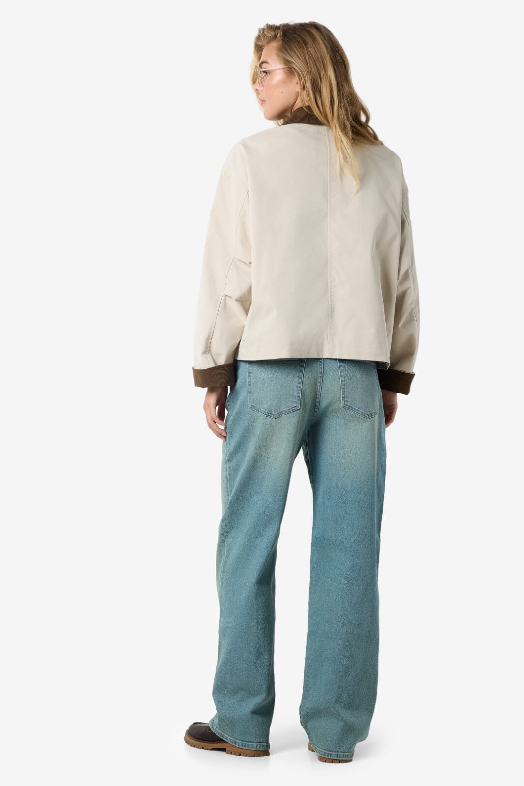 Noisy May - Nmnora Corduroy Collar Jacket - 4679979 Silver Lining Morel