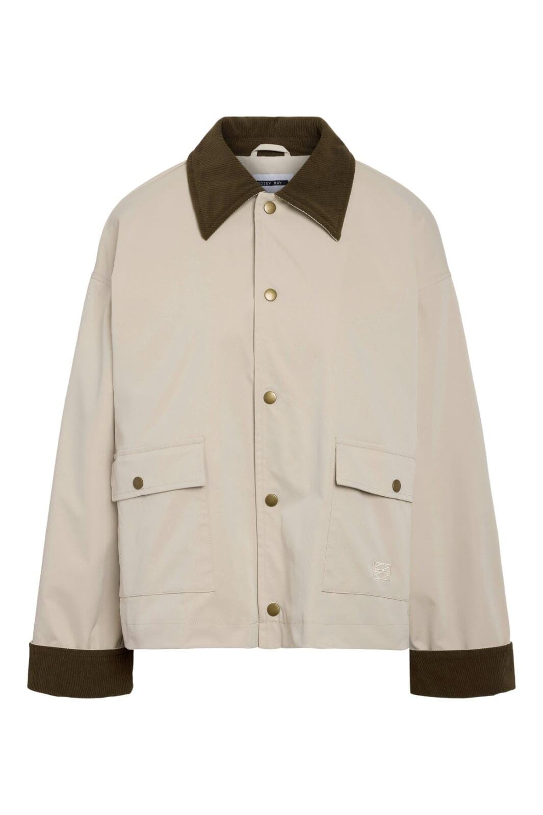 Noisy May - Nmnora Corduroy Collar Jacket - 4679979 Silver Lining Morel