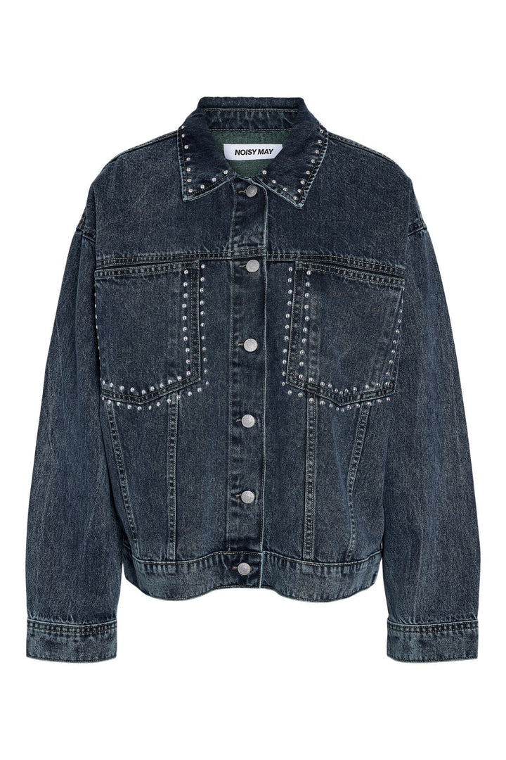 Noisy May - Nmoreon Kettie L/S Stud Jacket Az480Mb - 5126599 Medium Blue Denim Az480Mb