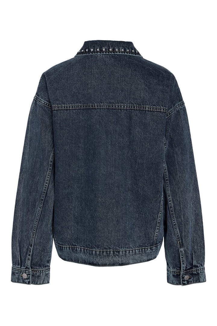 Noisy May - Nmoreon Kettie L/S Stud Jacket Az480Mb - 5126599 Medium Blue Denim Az480Mb