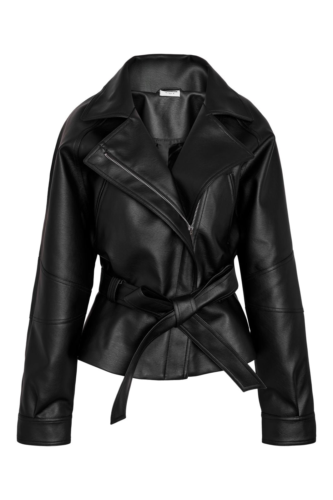 Noisy May - Nmpaula Waisted Pu Jacket /Tnt9 - 5123972 Black