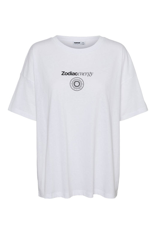 Noisy May - Nmpluto Ida S/S T-Shirt - 4911433 Bright White Zodiac Energy T-shirts 