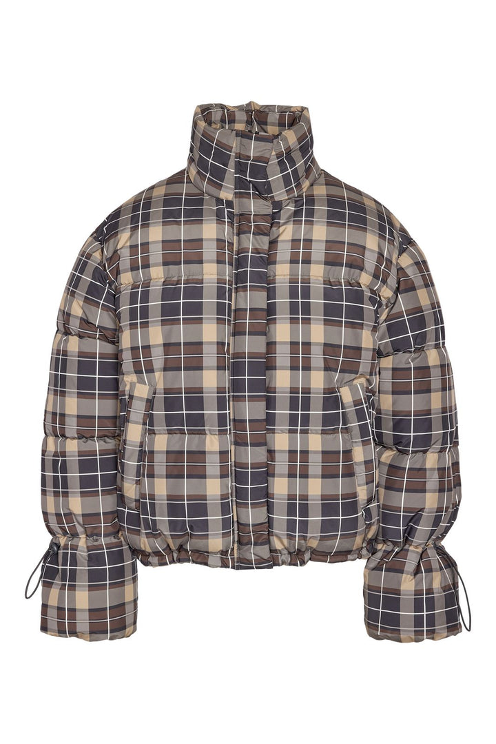 Noisy May - Nmrosy Puffer Jacket - 5103009 Chocolate Brown Checks