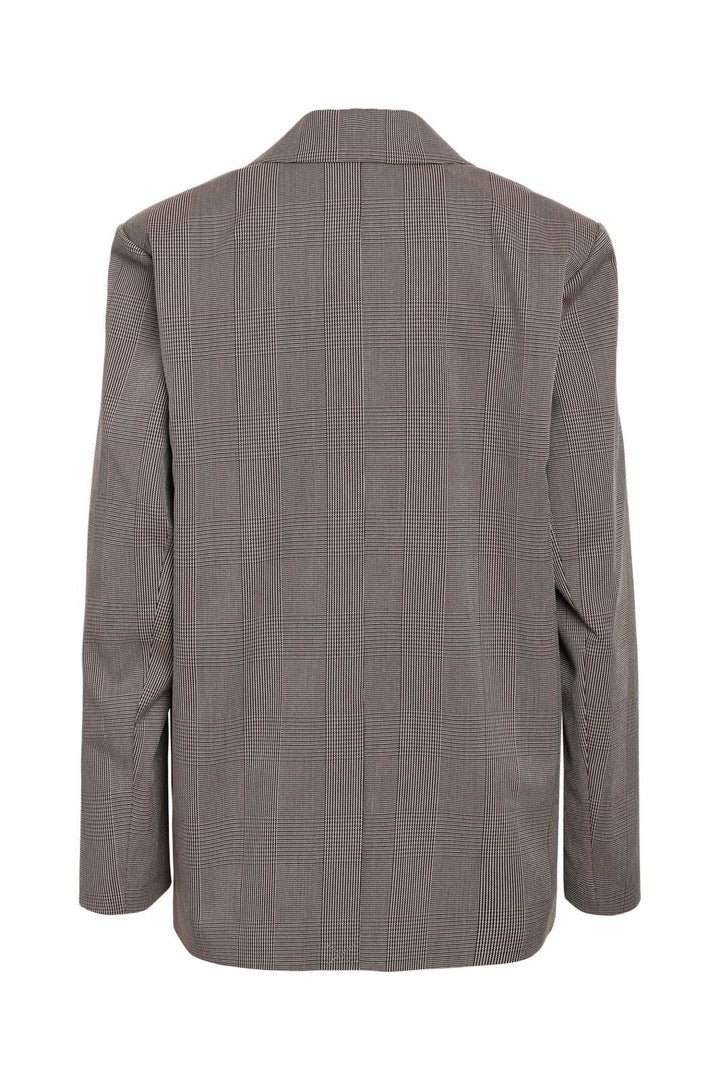 Noisy May - Nmwera Check Blazer Fwd - 4826452 Toasted Coconut Windsor Wine