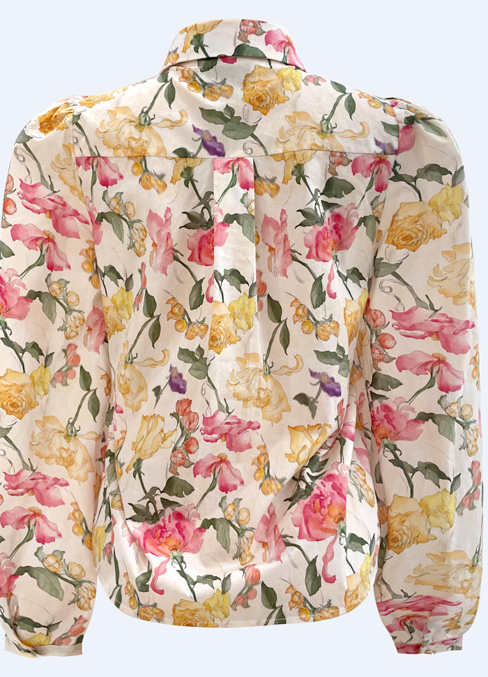 Liberte - Flora Ls Blouse 21598 - Creme Yellow Flowers