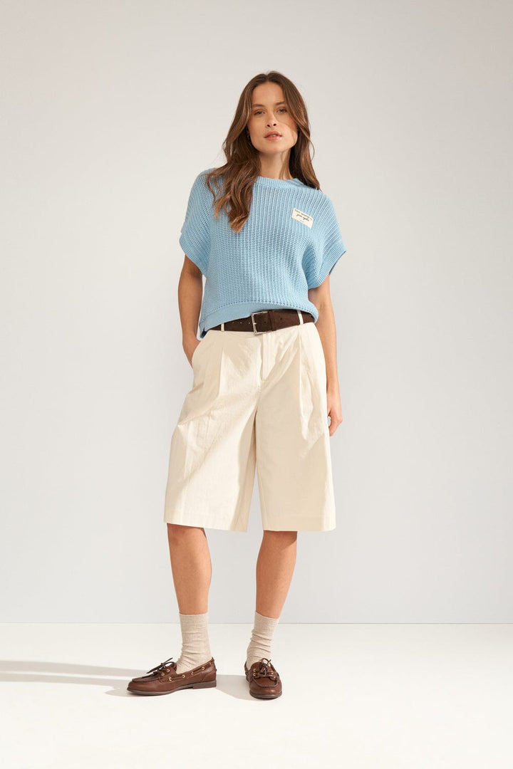 Nümph - Nusanni Pullover 706745 - Placid Blue Strikbluser 