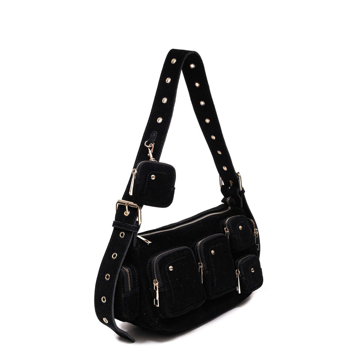 Núnoo - Alimakka Pocket Suede W. Gold - Black