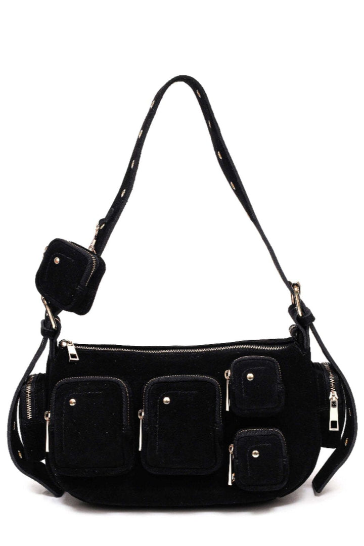 Núnoo - Alimakka Pocket Suede W. Gold - Black
