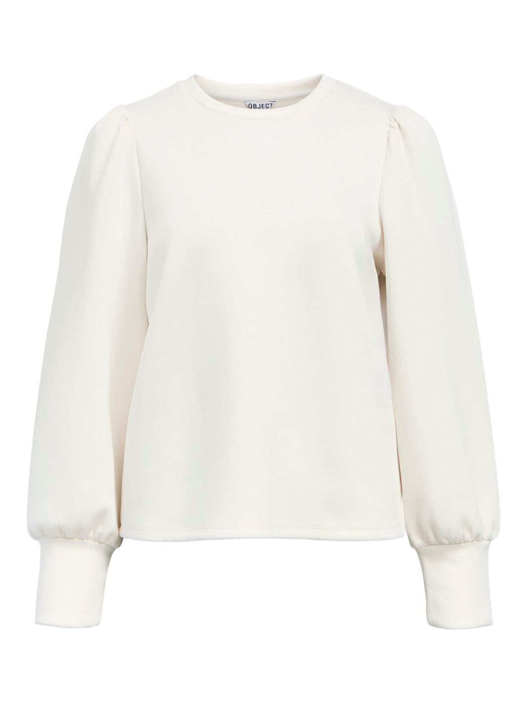 Object - Objandrea Re L/S O-Neck Top - 4807954 White Sand