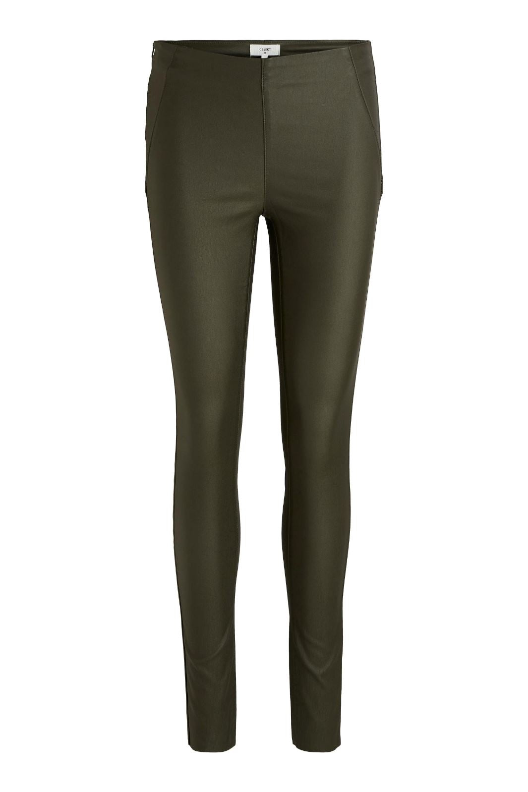 Object - Objbelle Mw Coated Leggings - Forest Night