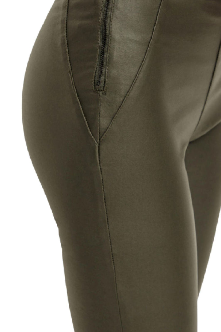 Object - Objbelle Mw Coated Leggings - Forest Night