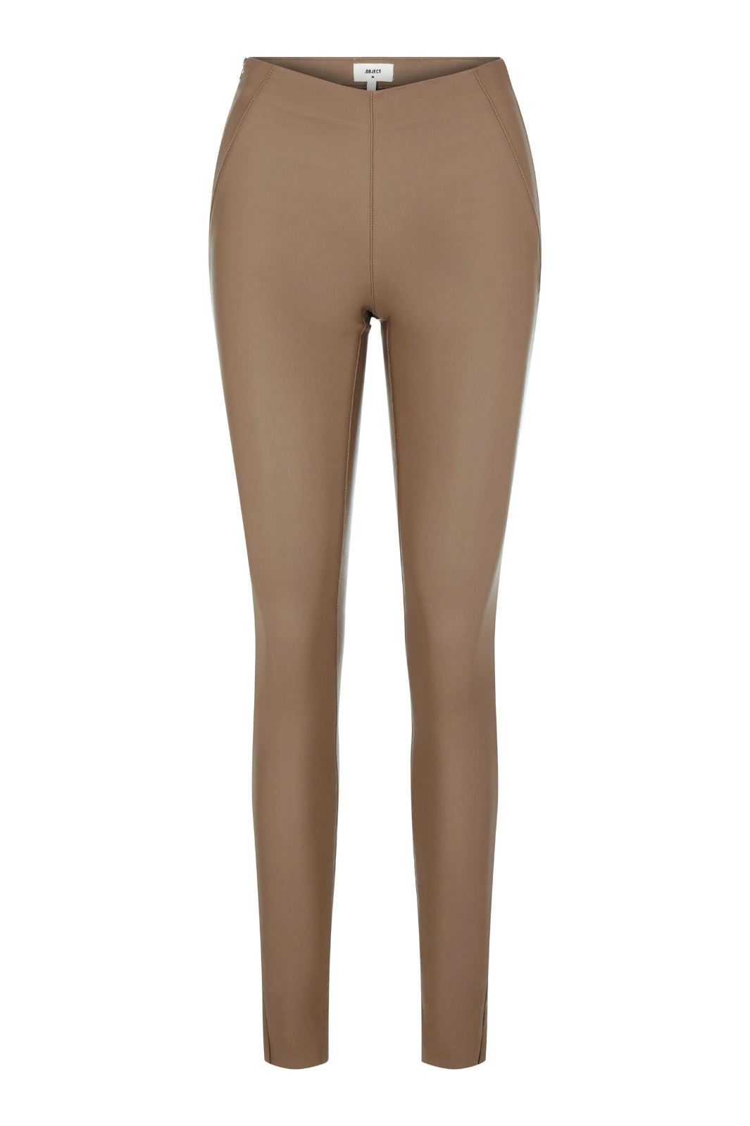 Object - Objbelle Mw Coated Leggings - Fossil